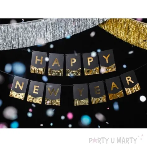 baner happy new year partydeco 135 x 16 5 cm