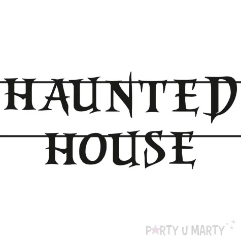 baner haunted house halloween czarny congee 5 m