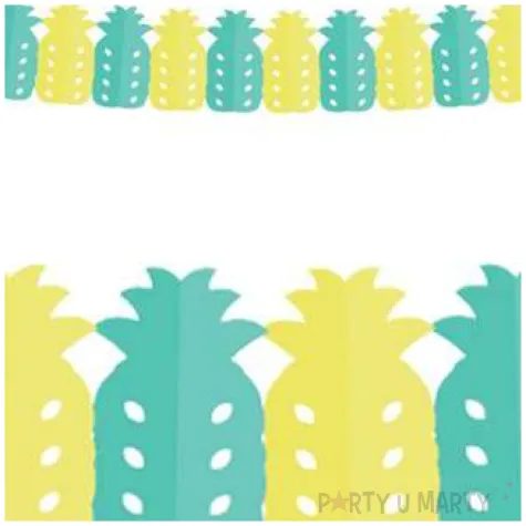 baner hawajskie ananasy zielony mix godan 360 cm