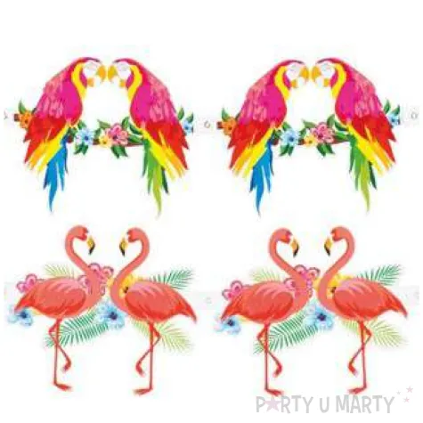 baner hibiscus papuga i flaming boland 300 cm