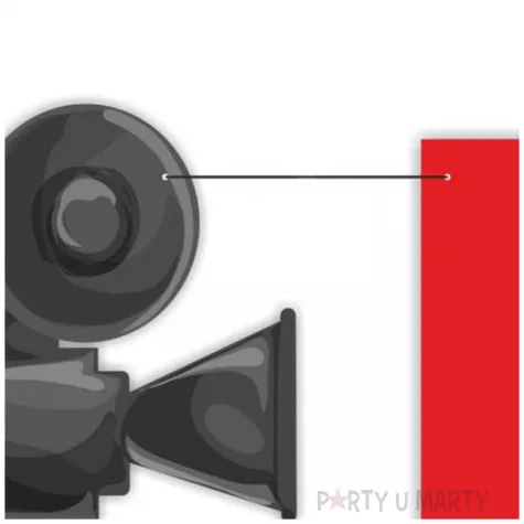 baner hollywood symbole czerwony 3 3 m