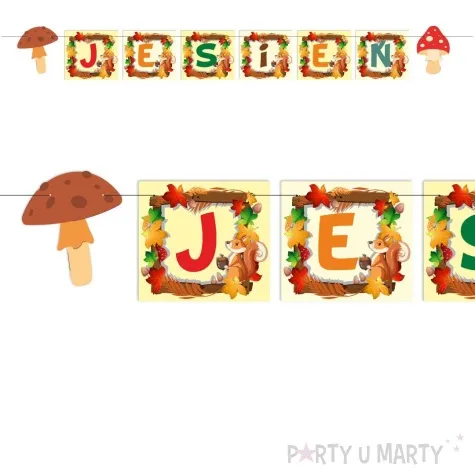 baner jesien i jesienne grzybki mix kolor 2 2 m