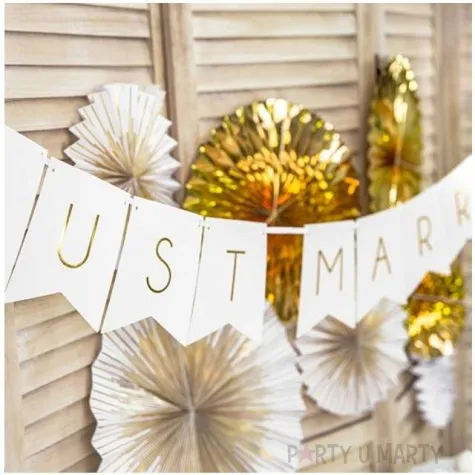 baner just married partydeco bialy 155 cm