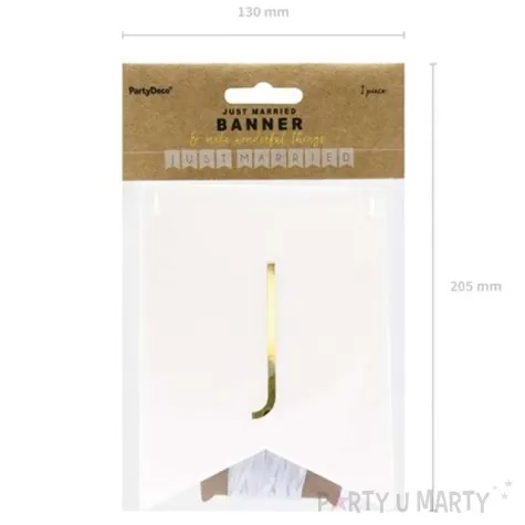 baner just married partydeco bialy 155 cm