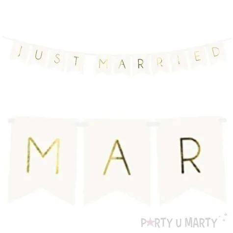 baner just married partydeco bialy 155 cm