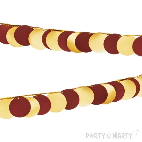 baner k ka metalizowane z oty burgundowy partydeco 2 2 m