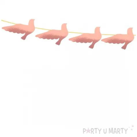 baner komunia swieta golebie rozowe zloto czakos 2 5 m