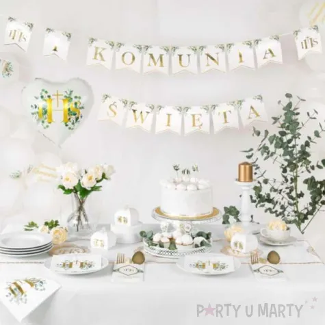 baner komunia swieta ihs eukaliptus 240 cm partypal