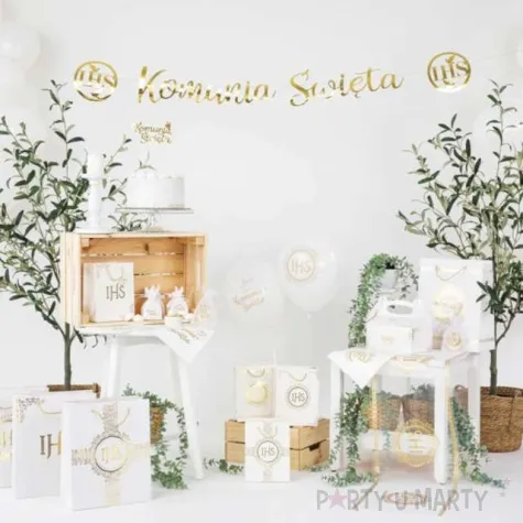 baner komunia swieta ihs zloty partypal 150 cm