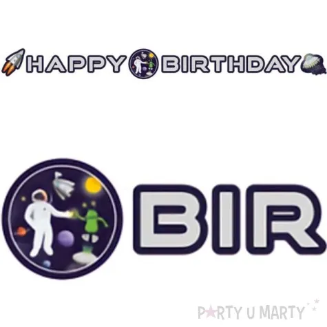 baner kosmiczne party happy birthday amscan 192 cm