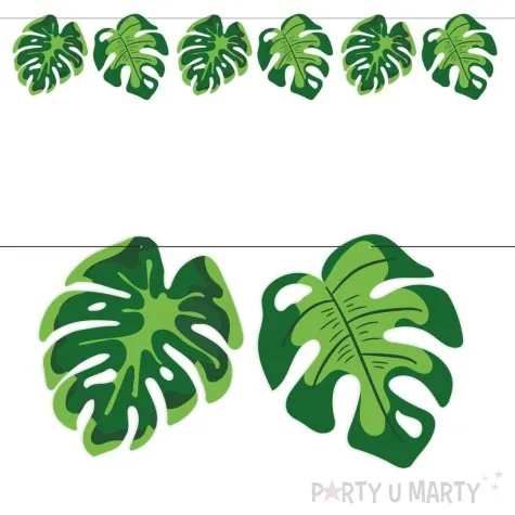 baner liscie monstery zielone 3 6 m 6 szt