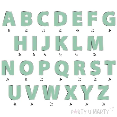 baner litery wlasny tekst diy zielony 200 cm