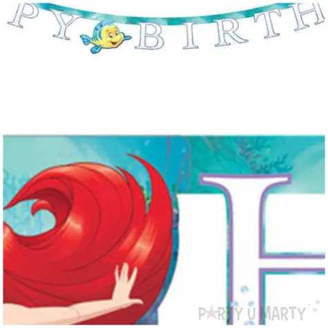 baner mala syrenka arielka happy birthday procos 2m