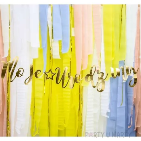 baner moje urodziny partydeco zloty 90 cm