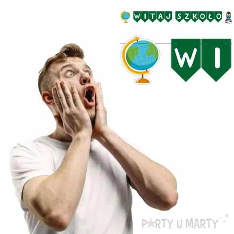 baner na rozpoczecie roku szkolnego witaj szkolo zielony ciemny 2 5 m