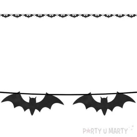 baner nietoperze halloween czarny congee 5 m