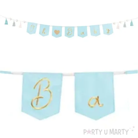 baner oh baby fredzle blekitny partydeco 250 cm