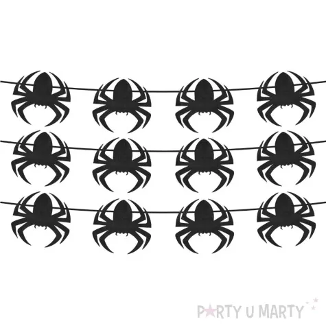 baner pajaki halloween czarny congee 5 m
