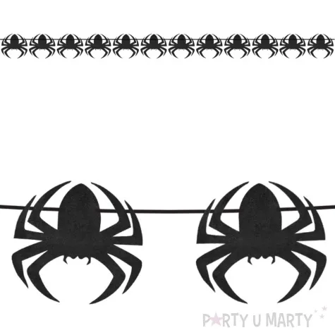 baner pajaki halloween czarny congee 5 m
