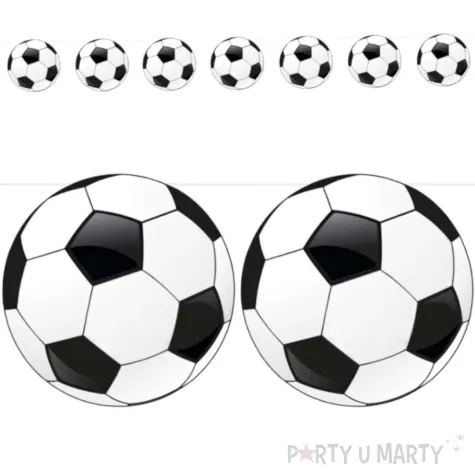 baner pilka nozna bialy czarny godan 2 m