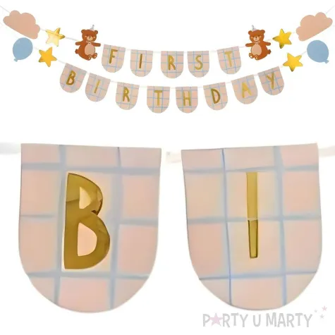 baner roczek mis i balonik partydeco 2 55 m