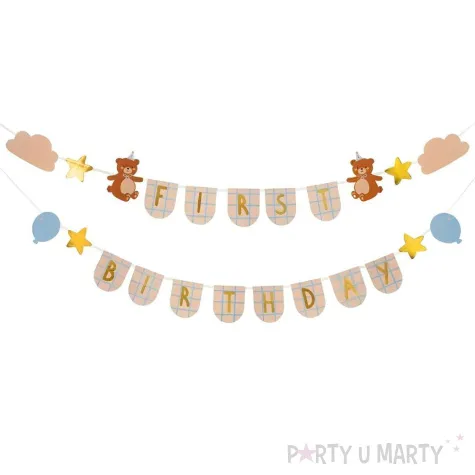 baner roczek mis i balonik partydeco 2 55 m