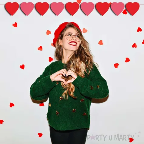 baner serca classic czerwono rozowy 2 2 m