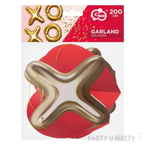 baner serca xoxo zloty godan 200 cm