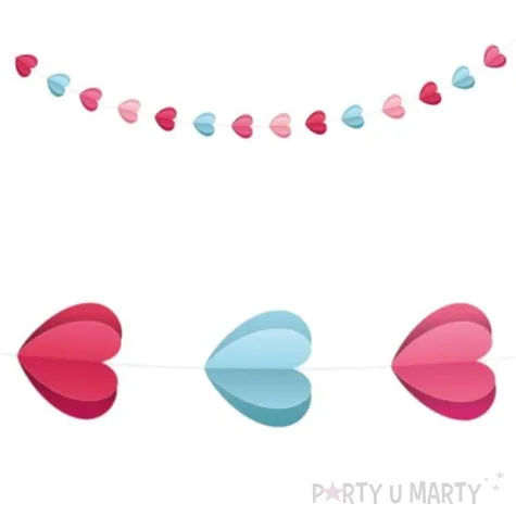 baner serduszka love is in the air kolorowe godan 200 cm