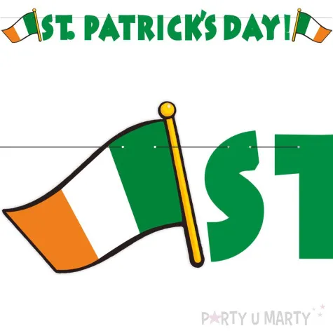 baner st patricks day irlandzka flaga zielony 2 2 m