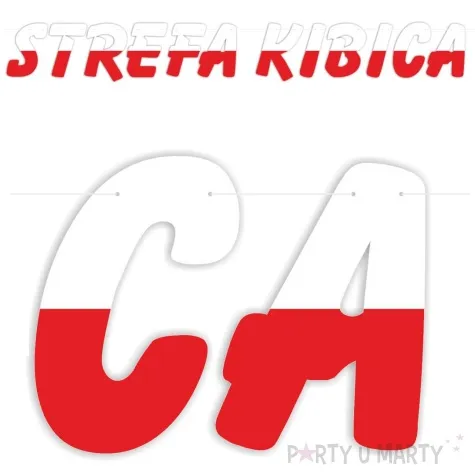 baner strefa kibica pilka bialo czerwony 2 2 m