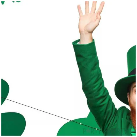 baner sw patryk z koniczynka zielony 2 2 m