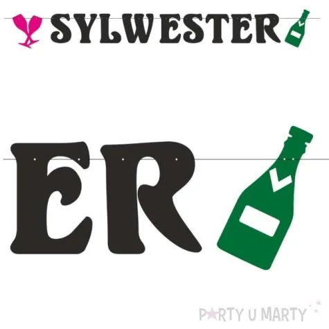 baner sylwester classic czarno zielony 2 2 m