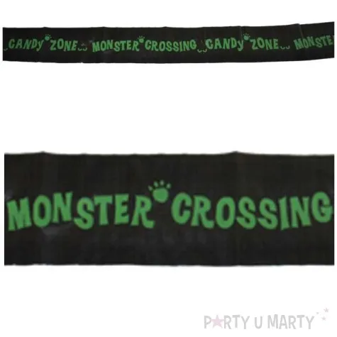 baner tasma monster crossing czarna funny fashion 610 cm
