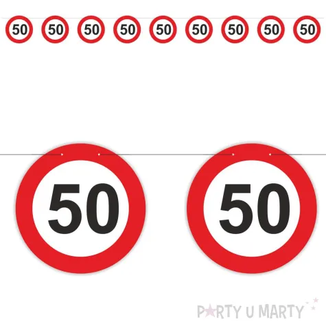 baner urodziny 50 traffic birthday 2 5 m