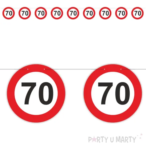 baner urodziny 70 traffic birthday 2 5 m