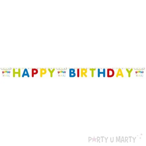 baner urodziny happy birthday streamers procos 200 cm