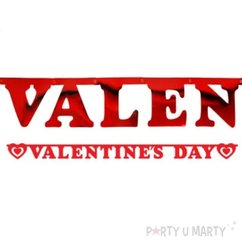 baner valentines day czerwony 2 m