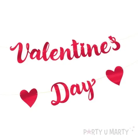 baner valentines day walentynki czerwony partypal 1 4 m