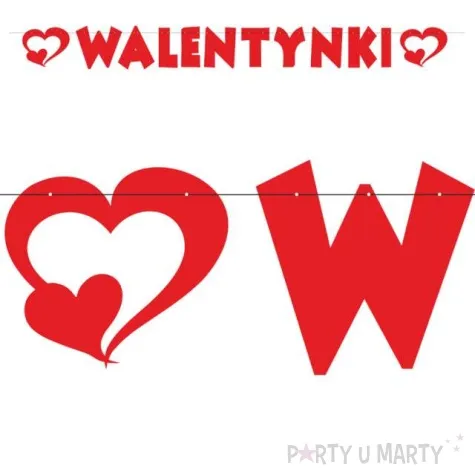 baner walentynki czerwony 2 2 m