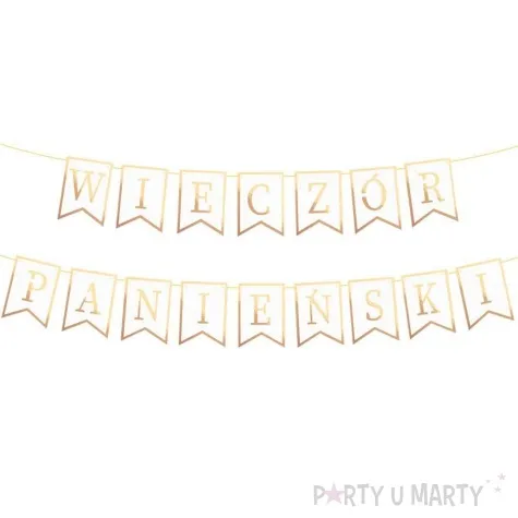 baner wieczor panienski bialy zloty partycollection 3 m