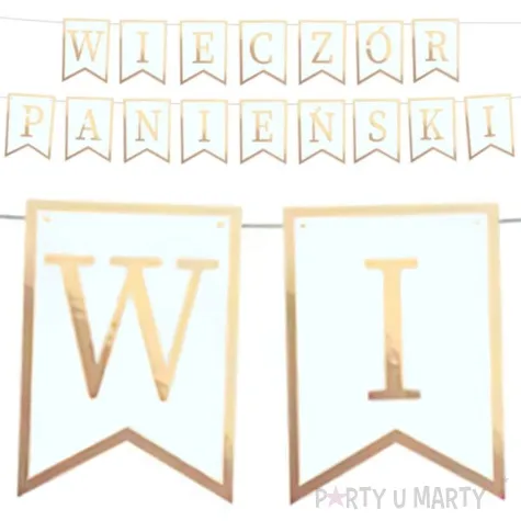 baner wieczor panienski bialy zloty partycollection 3 m