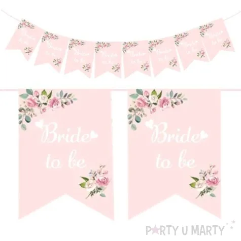 baner wieczor panienski kwiaty rozowy partypal 250 cm