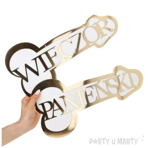 baner wieczor panienski penisy zloty partycollection 2 5 m