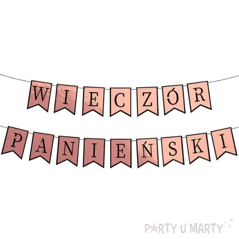 baner wieczor panienski rose gold czarny partycollection 3 m