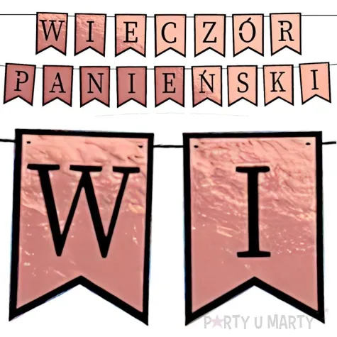 baner wieczor panienski rose gold czarny partycollection 3 m
