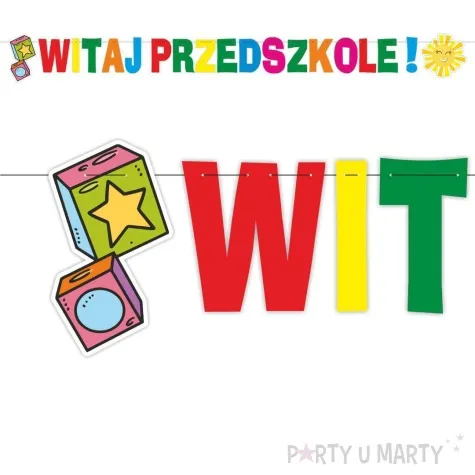 baner witaj przedszkole mix kolor 2 5 m