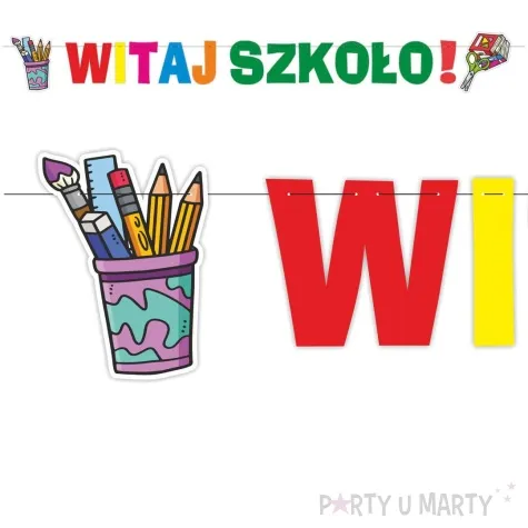 baner witaj szkolo mix kolor 2 5 m