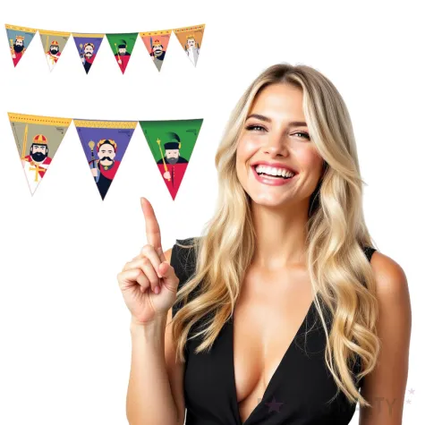 baner z flagami krolewska impreza krolowie polski godan 360 cm