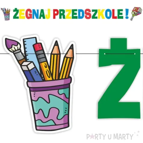 baner zegnaj przedszkole mix kolor 2 5 m